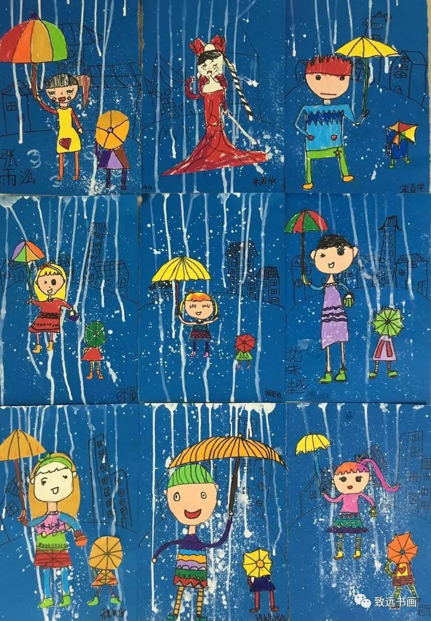 大班美术课程，探索雨点的艺术之美