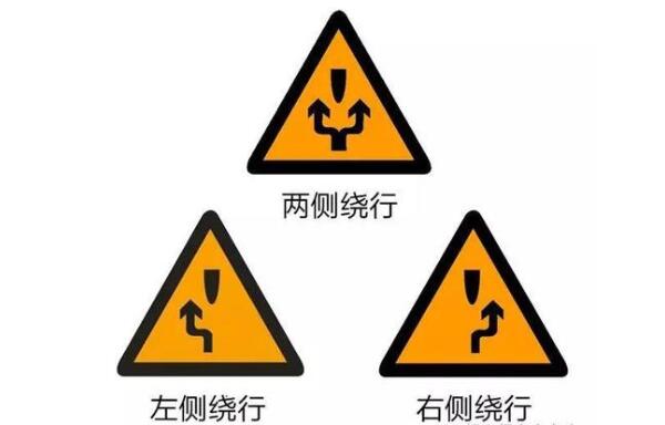 左侧绕行图标，指引与象征